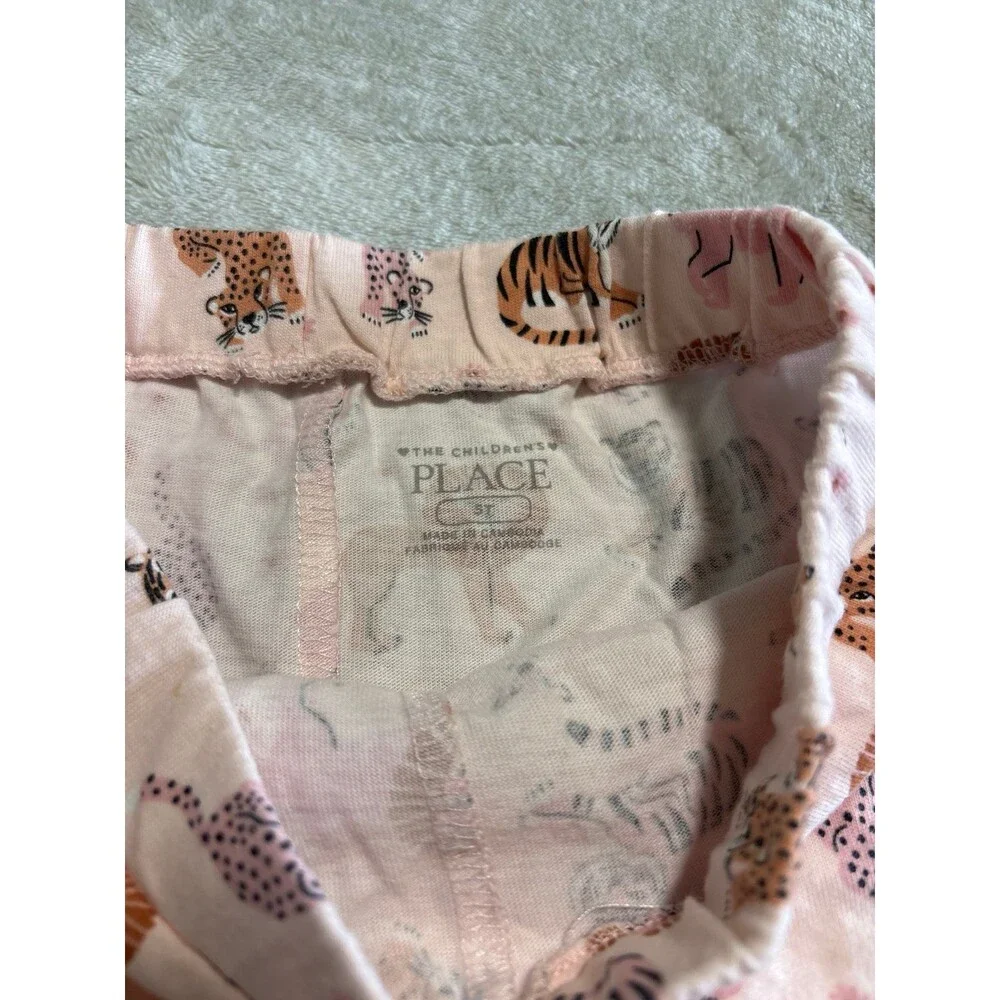 girls pink tiger print shorts wildlife pajama sleepwear playwear layering girly